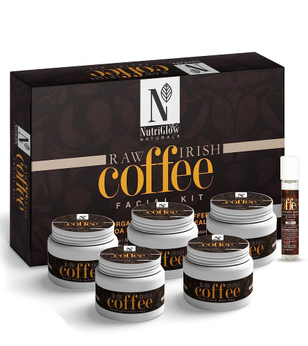NutriGlow Natural’s Raw Irish Coffee Facial Kit with Grounded Coffee