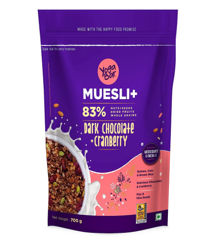 Yogabar Dark Chocolate & Cranberry Muesli 700 g (Fs)