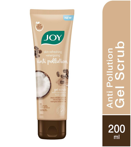 Joy Skin Refreshing & Energizing Anti-Pollution Gel Scrub 200 ml (Pack of 2) Fs