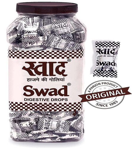 Swad Candy Jar (Digestive & Tangy Indian Masala Flavour Sweet Toffee) 150 Candies Jar ,Free shipping