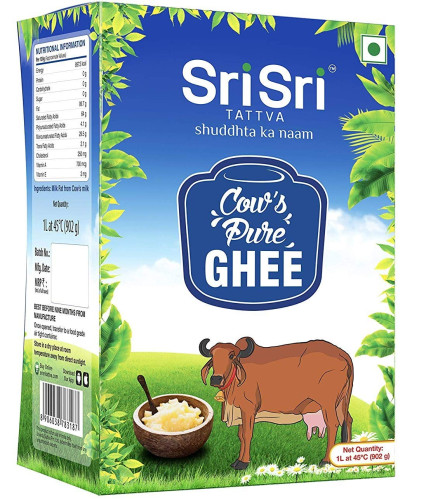 Sri Sri Tattva Cow Ghee - 1 Litre (Pack of 1) - Pure Cow Ghee for Better Digestion and Immunity