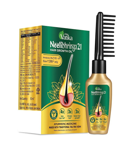 Vatika Neelibhringa 21 Hair Growth Oil - 50 ml | pack of 4 | free shipping