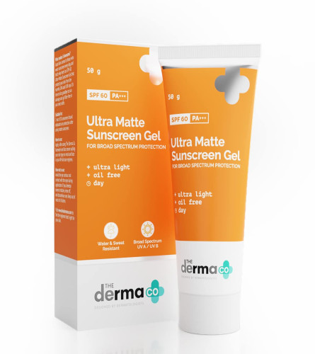 The Derma Co Ultra Matte Sunscreen Gel with SPF 60, 50 GM | free shipping