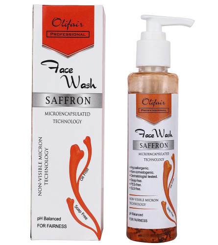 Olifair Saffron Face Wash Soap & Oil Free 120 ml (Pack of 2) FS