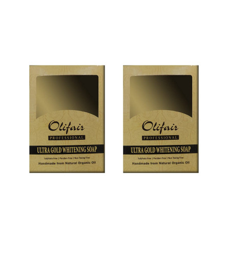 Olifair Ultra Gold Whitening Soap for Men and Women 120g (Pack of 2)