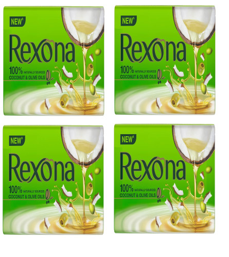 Rexona Coconut and Olive Oil Soap 100g (Pack of 4) Fs