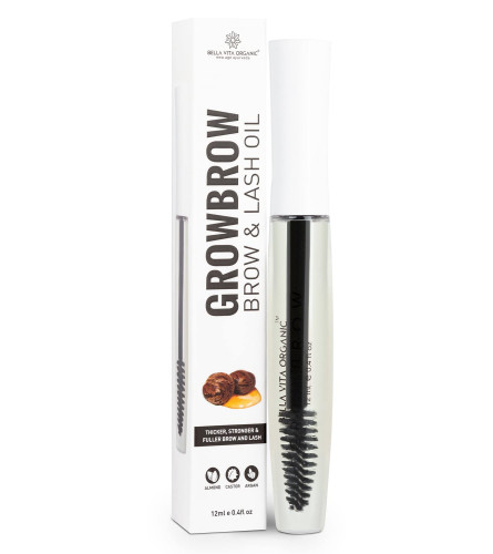 Bella Vita Organic GrowBrow -EyeLash, Lashes & Eyebrows Hair Growth & Volume Serum