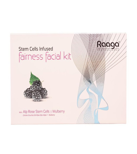 Raaga Professional Stem cells Infused Fairness Facial Kit with Alp Rose, 61 gm | pack of 2 | free shipping