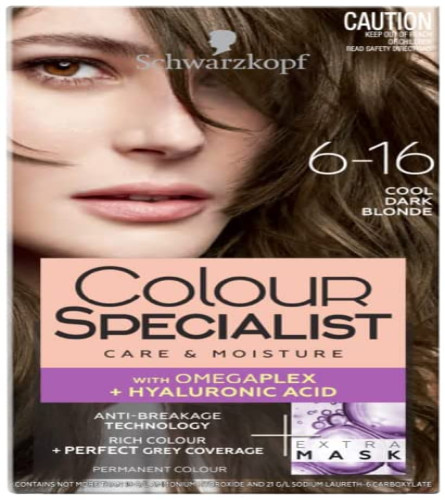 Schwarzkopf Colour Specialist Permanent Hair Colour, 165 ml - 6.16 Cool Dark Blonde | free shipping