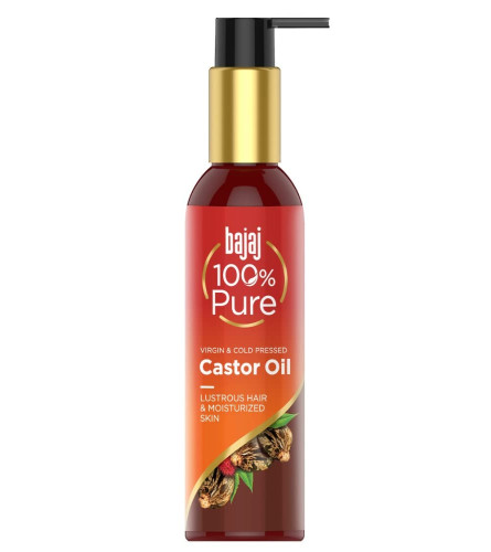 Bajaj 100% Pure Castor Oil 200 ml (Pack of 2) Fs