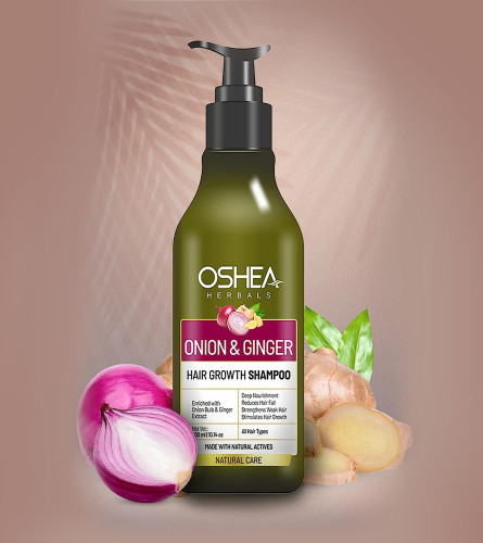 Oshea Herbals Onion & Ginger Hair Growth Shampoo I Enriched with Onion Bulb, Ginger Extract I 300ml