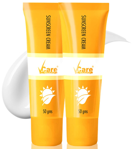 VCare Sunscreen SPF 30 Matte Cream For Women & Men  50g (Pack of 2) Fs
