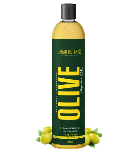 UrbanBotanics Pure Cold Pressed Olive Oil For Hair and Skin 250 ml (Fs)