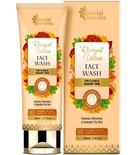 Oriental Botanics Rivayat Ubtan Face Wash For Clean & Radiant Skin, 100 ml | pack of 2 | free shipping