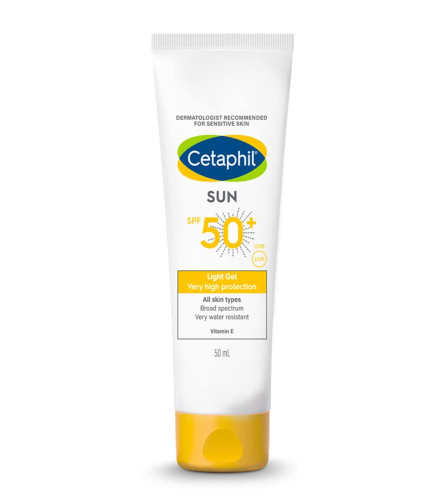 Cetaphil Sun SPF 50 Very High Protection Light Gel, White, 50 ml | free shipping