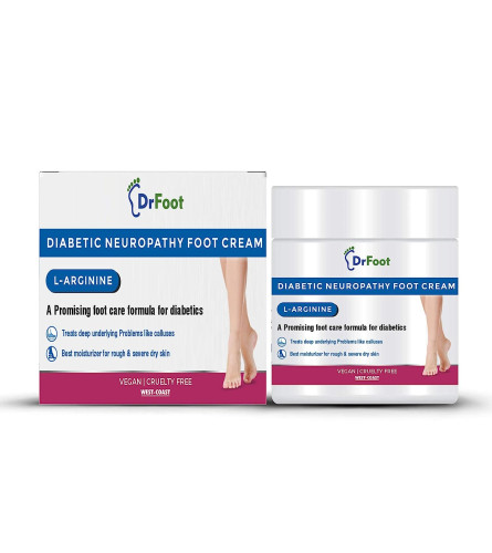 Dr Foot Diabetic Neuropathy Foot Cream L-Arginine & Dimethicone Improves Blood Circulation, 100 g | pack of 2 | free shipping
