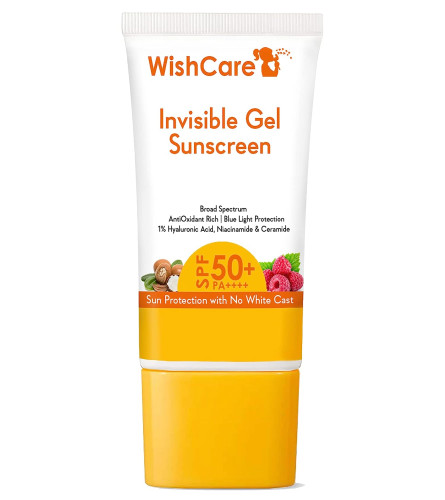 WishCare Invisible Gel Sunscreen SPF 50+ PA++++ Ultra Light Weight Oil Free, 50 g x pack of 2 | free shipping