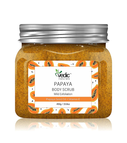 Vedic Naturals Papaya Body Scrub 450 gm (Fs)