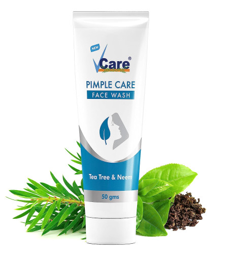 VCare Natural Pimple Care Face Wash for Oily Skin 50 gm (Pack of 2) Fs