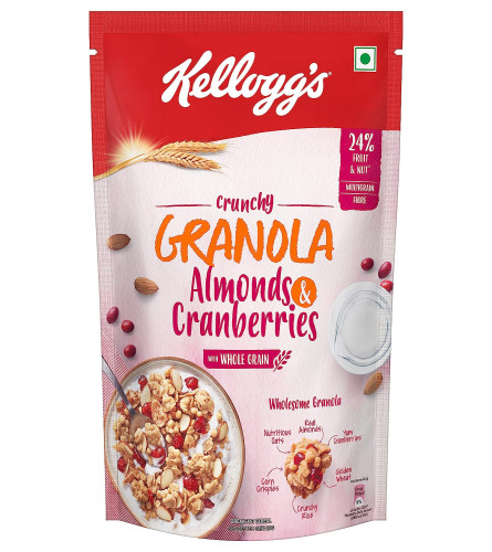 Kellogg's Crunchy Granola Almonds & Cranberries 460g 24% Fruit & Nut, Baked Multigrain Whole-grain