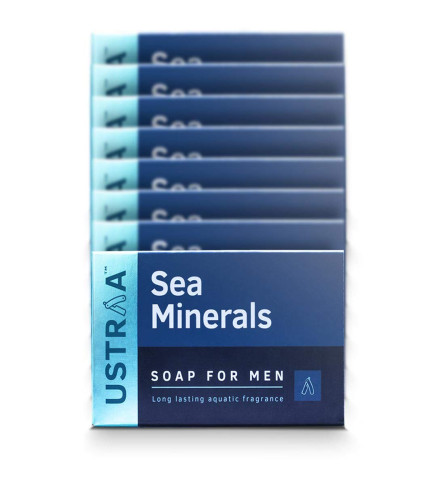 Ustraa Deo Soap For Men With Sea Minerals 100 gm (Pack Of 8) Fs