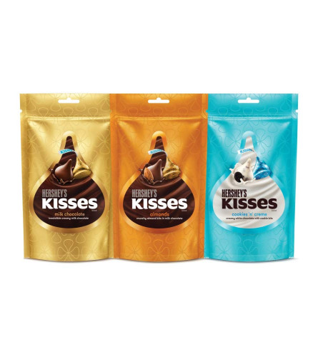Kisses Hershey's Cookies n Creme, Almonds & Milk Chocolate, 100.8g (Pack of 3) Free shipping world