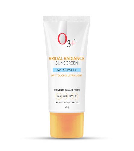 O3+ Bridal Radiance Sunscreen SPF 50 PA +++ (75 gm) Fs