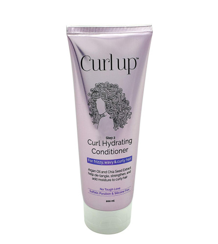 Curl Up Curl Hydrating Silicone Free Conditioner - For Frizzy , Wavy Hair, 200 ml | free shipping