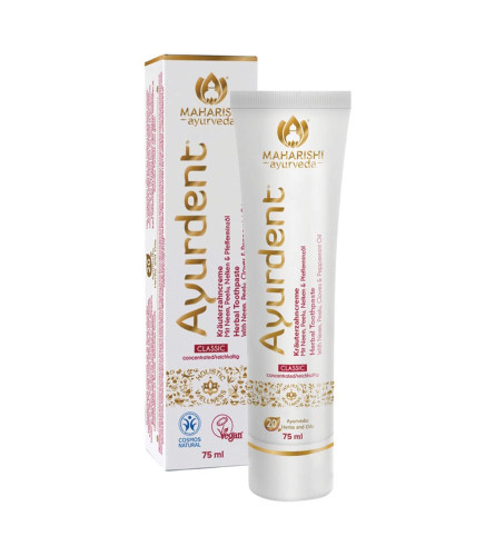 3x Maharishi Ayurveda Ayurdent Classic Ayurvedic Herbal Toothpaste Natural,75 ml | free shipping