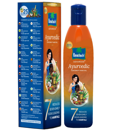 Parachute Advansed Ayurvedic Coconut Hair Oil With Neem, Amla, Bhringraj & 22 Natural Herbs | 400 ml (free shipping)