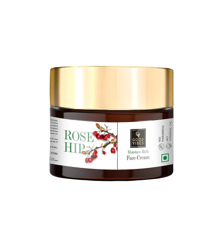 Good Vibes Rosehip Moisture-Rich Face Cream, 100 g | free shipping