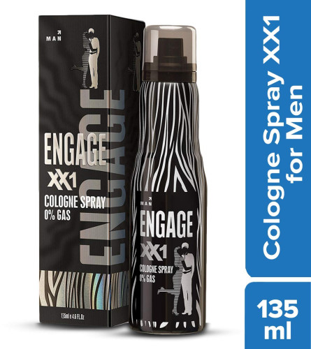 Engage XX1 Cologne No Gas Perfume for Men, Citrus and Spicy 135 ml (Pack Of 2)