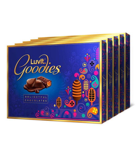 LuvIt. Goodies Chocolates Assorted Gift Pack | Diwali Chocolate Gift Set | Best Gift Box for Diwali Celebration | Multipack | Pack of 5-125.8g Each
