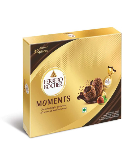 Ferrero Rocher Moments, 32 pralines Pcs 185.6gm