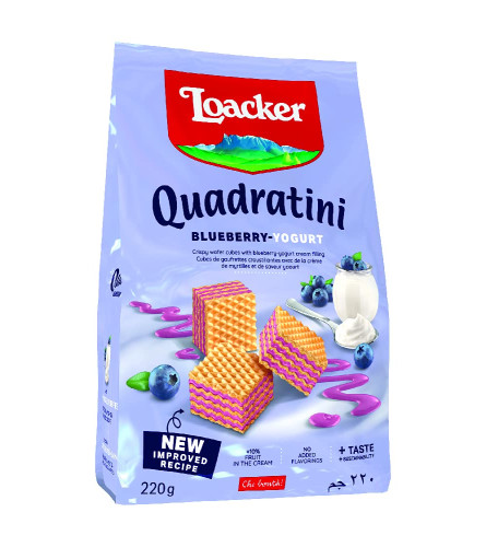 Loacker Quadratini Blueberry-Yoghurt 220g