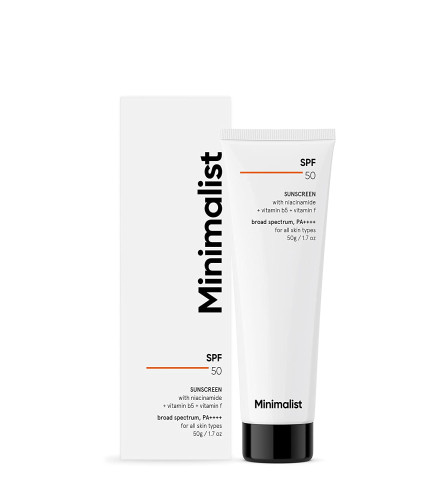 Minimalist Sunscreen Cream SPF 50 Lightweight, Broad-Spectrum PA++++ | 50 Gram (pack of 2) free shipping