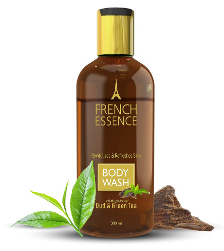 French Essence Oud & Green Tea Body Wash For Men & Women, Long Lasting Fragrance, 300 ml | pack of 2 | free shipping