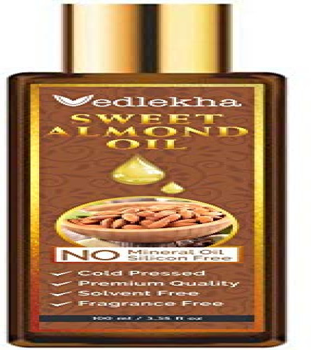 Vedlekha Natural & Organic Sweet Almond Oil For Skin & Hair, 100 ml (pack of 2) free shipping