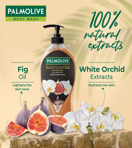Palmolive White Orchid & Fig Oil Luminous Oils Rejuvenating Body Wash