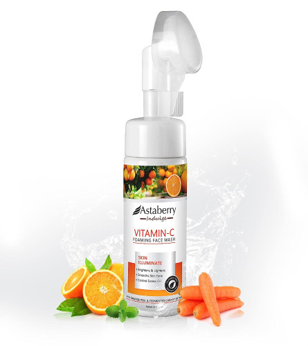 Astaberry Indulge Vitamin C Foaming Face Wash for Skin illuminate 150 ml