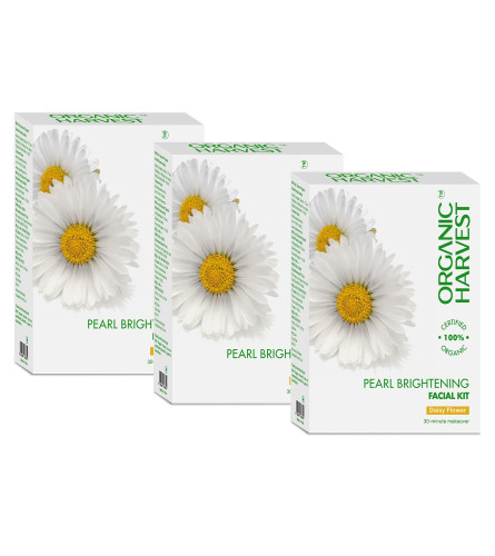 Organic Harvest Pearl Brightening Facial Kit 40gm (Pack of 3)
