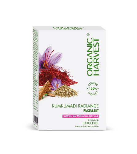 Organic Harvest Kumkumadi Radiance Facial Kit: Saffron, Oat Milk & Sandalwood 40 g(Pack of 2)
