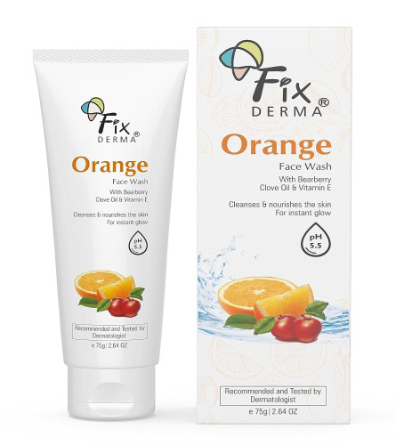 Fixderma Orange Face Wash with Vitamin E & Bearberry 75g (Pack of 2)