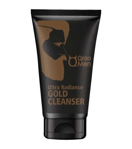Qraa Men Gold Face Wash with 24K Gold, 100 g x pack 2 | free shipping