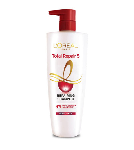 L'Oreal Paris Shampoo, For Damaged and Weak Hair, With Pro-Keratin + Ceramide, Total Repair 5, 1ltr