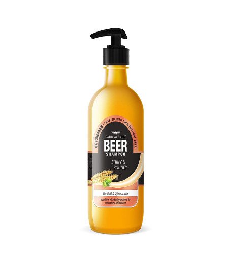 Park Avenue Beer shampoo for Shiny And Bouncy hair, with Hops, Barley, Proteins and Vit. B, 670g