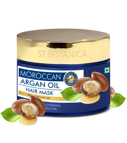 St.Botanica Moroccan Argan Hair Mask, 200g infused with Moroccan Argan Oil for Vegan & Cruelty Free