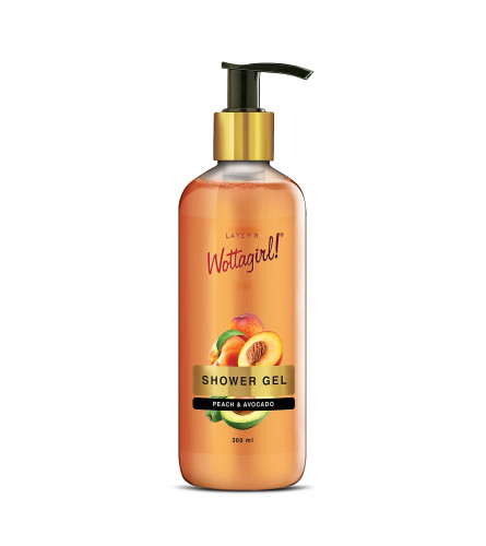Layer'r Wottagirl Shower Gel Peach & Avocado For Women, 300 ml (Fs)