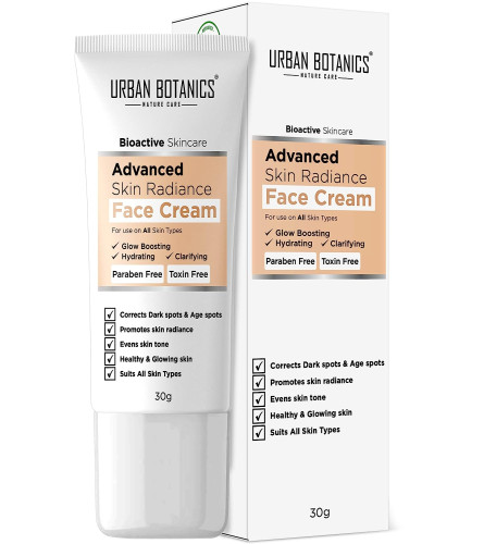 UrbanBotanics Advanced Skin Radiance Face Cream That Helps In Reducing Hyper Pigmentation removal, Dark Spots, Age Spots, Blemishes - 30 gm (pack of 2) free shipping