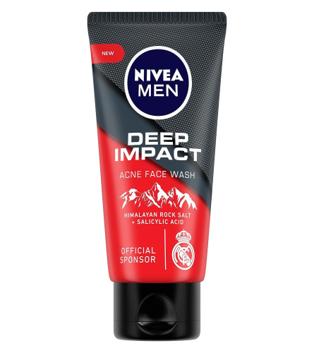 Nivea Men Facewash, Deep Impact Acne, With Himalayan Rock Salt, 50 Gm (pack of 3) free shipping